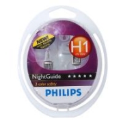 Автолампа Philips H1 12V 55W 12258 NightGuide DoubleLife комплект 2 шт